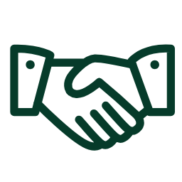 animated icon of a handshake